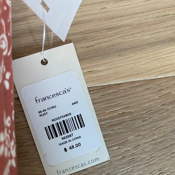 Francesca's Avery Wooden Frame Bandana Clutch NWT - Picture 11 of 11